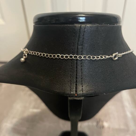 Silver tone necklace bundle, sun and moon, hammered metal, multistrand - Picture 14 of 16